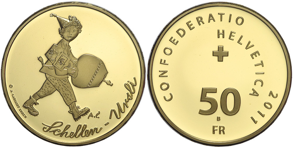 Switzerland Commemorative Coinage Francs 2011 Gold 