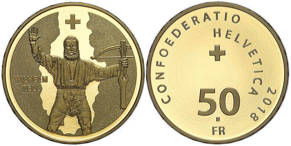 Switzerland Commemorative Coinage Francs 2018 Gold 