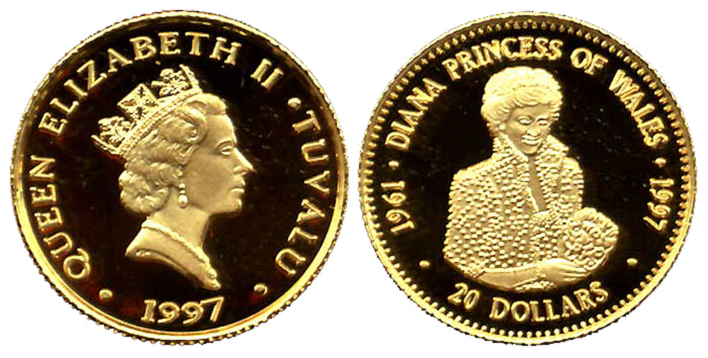 Tuvalu Elizabeth Dollars 1997 Gold 