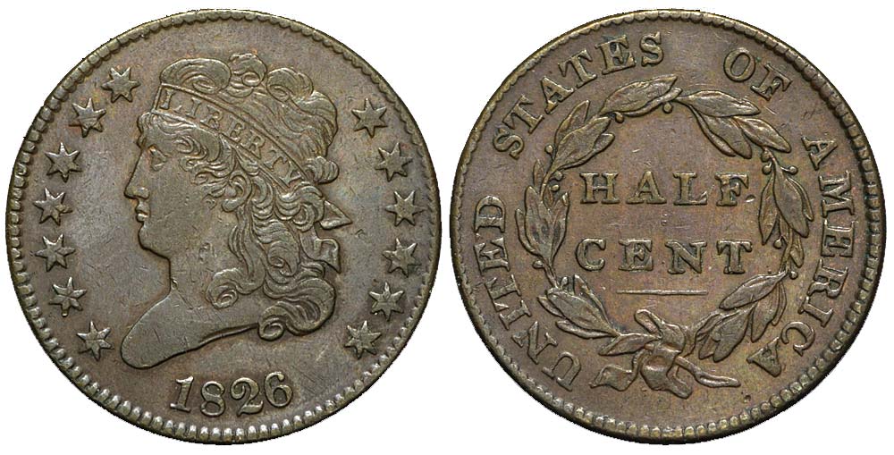 United States Cent 1826 