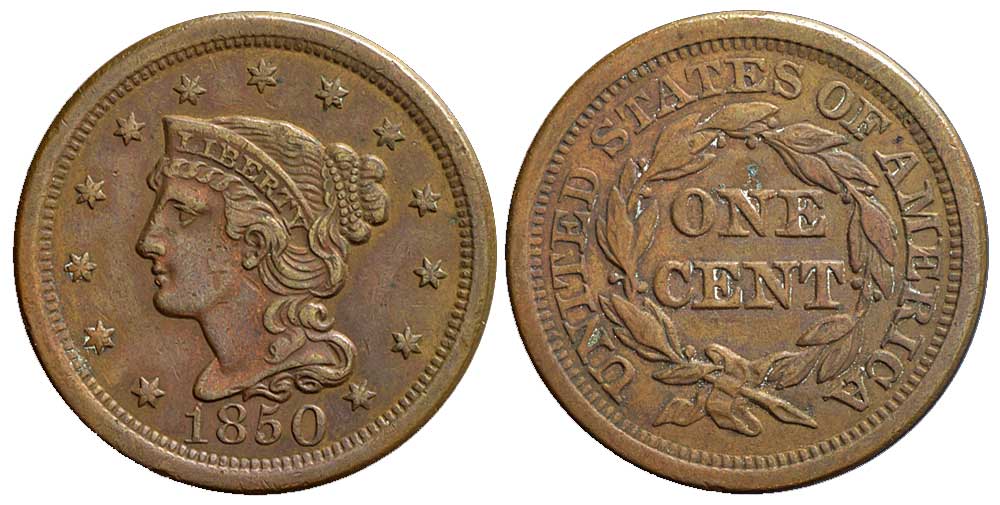 United States Cent 1850 