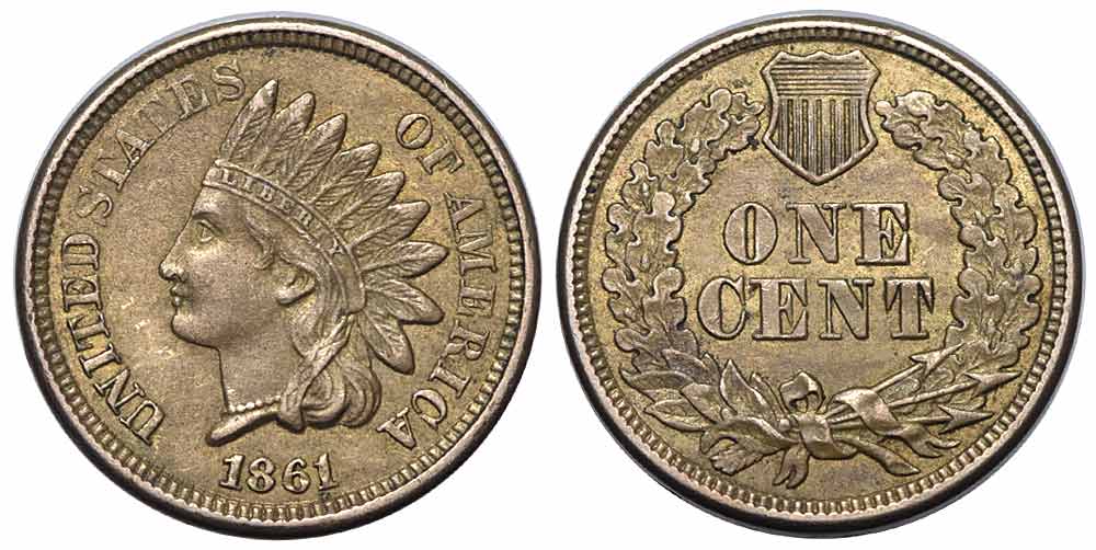 United States Cent 1861 CuNi 