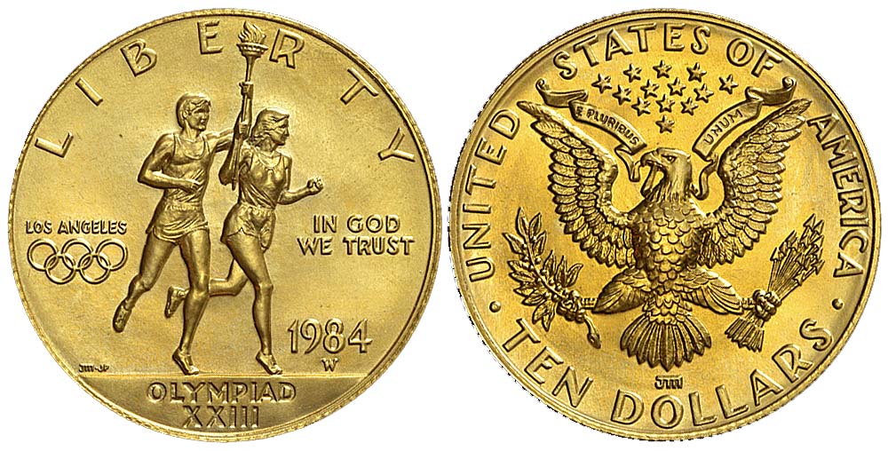 United States Commemoratives Dollars 1984 Gold 