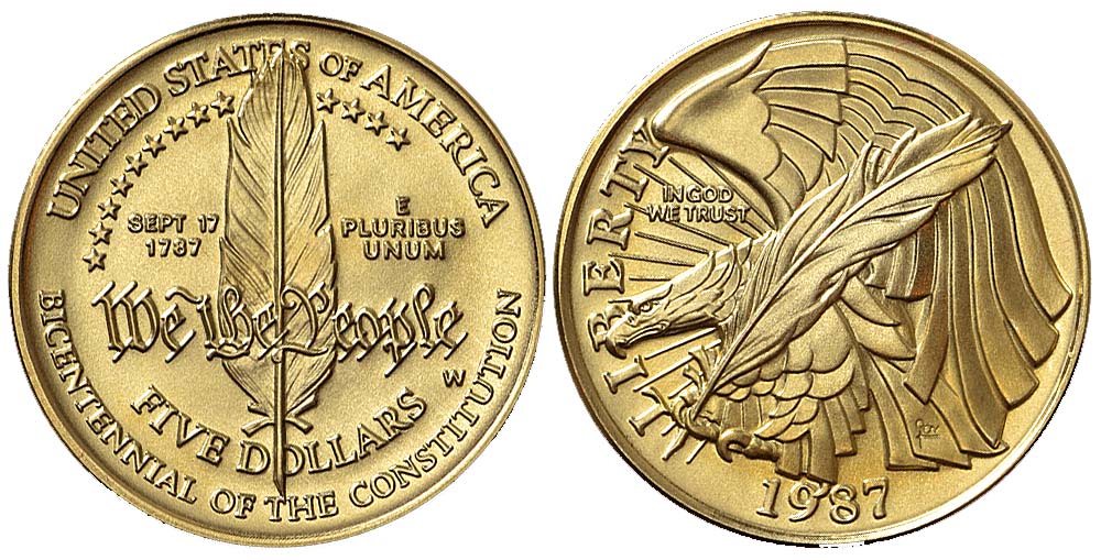 United States Commemoratives Dollars 1987 Gold 