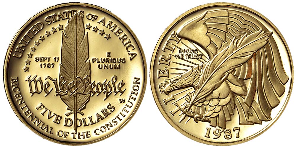 United States Commemoratives Dollars 1987 Gold 