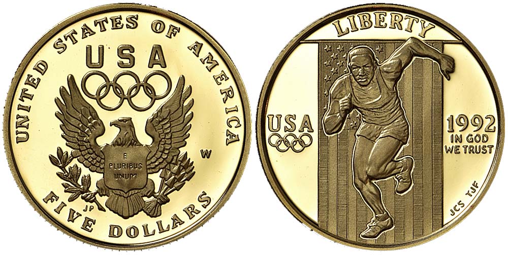 United States Commemoratives Dollars 1992 Gold 