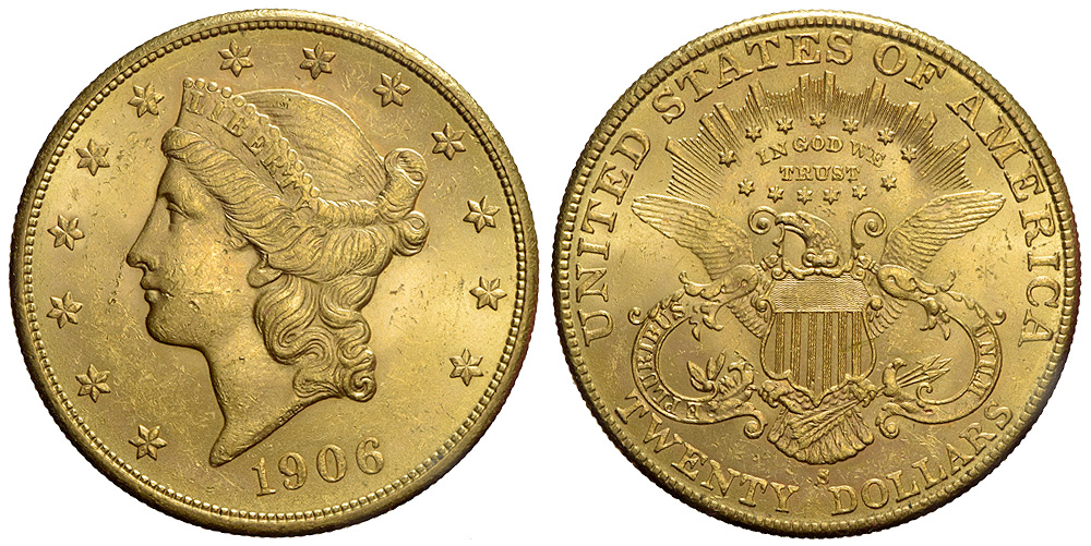 United States Dollars 1906 Gold 