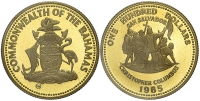 Bahamas-Elizabeth-II-Dollars-1985-Gold