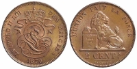 Belgium-Leopold-II-Cent-1870-AE