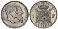 Belgium-Leopold-II-Franc-1880-AR