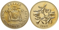 Belize-Elizabeth-II-Dollars-1980-Gold