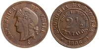 Chile-Republic-Cent-1898-AE