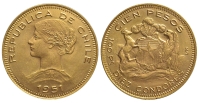 Chile-Republic-Pesos-1951-Gold