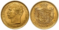 Denmark-Frederik-VIII-Kroner-1908-Gold