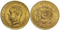 Dominican-Republic-Monetary-Reform-Pesos-1955-Gold