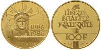 France-Fifth-Republic-Francs-1986-Gold