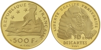France-Fifth-Republic-Francs-1991-Gold