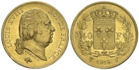 France-Louis-XVIII-Francs-1818-Gold