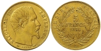 France-Napoleon-III-Francs-1854-Gold