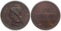 France-Second-Republic-Cent-1848-AE