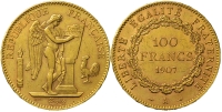 France-Third-Republic-Francs-1907-Gold