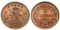 Germany-Baden-Friedrich-as-Grand-Duke-Kreuzer-1861-AE