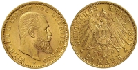 Germany-Wurttemberg-Wilhelm-II-Mark-1897-Gold