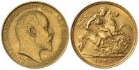 Great-Britain-Edward-VII-Sovereign-1905-Gold