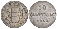 Italy-A-Regional-Mints-Firenze-Leopold-II-Quattrini-1853-BI