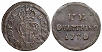 Italy-A-Regional-Mints-Firenze-Pietro-Leopoldo-Quattrino-1780-AE