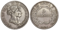 Italy-A-Regional-Mints-Lucca-Felix-and-Elisa-(Bonaparte)-Franchi-1808-AR