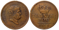 Italy-A-Regional-Mints-Napoli-Ferdinando-II-Tornesi-1858-AE