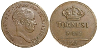 Italy-A-Regional-Mints-Napoli-Francesco-I-Tornesi-1825-AE
