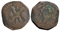 Italy-A-Regional-Mints-Napoli-Philip-III-Tornese-1599-AE