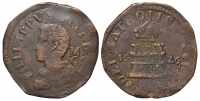 Italy-A-Regional-Mints-Napoli-Philip-IV-Cavalli-1626-AE