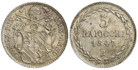 Italy-B-Papal-States-Bologna-Pius-IX-Baiocchi-1847-AR