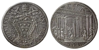 Italy-B-Papal-States-Rome-Clement-X-Piastra-1675-AR