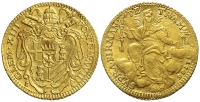 Italy-B-Papal-States-Rome-Clement-XIII-Zecchino-1766-Gold