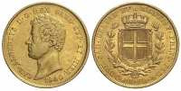 Italy-C-House-of-Savoy-Kingdom-of-Sardinia-Carlo-Alberto-Lire-1840-Gold