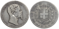 Italy-C-House-of-Savoy-Kingdom-of-Sardinia-Vittorio-Emanuele-II--Re-di-Sardegna-Lira-1856-AR