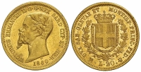 Italy-C-House-of-Savoy-Kingdom-of-Sardinia-Vittorio-Emanuele-II--Re-di-Sardegna-Lire-1860-Gold