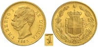 Italy-D-Kingdom-Umberto-I-Lire-1882-Gold