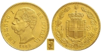 Italy-D-Kingdom-Umberto-I-Lire-1882-Gold