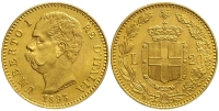 Italy-D-Kingdom-Umberto-I-Lire-1893-Gold