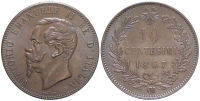 Italy-D-Kingdom-Vittorio-Emanuele-II-Cent-1867-AE