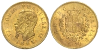 Italy-D-Kingdom-Vittorio-Emanuele-II-Lire-1863-Gold