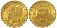Italy-D-Kingdom-Vittorio-Emanuele-II-Lire-1877-Gold
