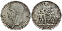 Italy-D-Kingdom-Vittorio-Emanuele-III-Lire-1936-AR