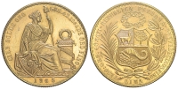 Peru-Decimal-Coinage-Soles-1965-Gold