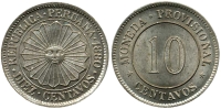 Peru-Provisional-Coinage-Cent-1880-CuNi